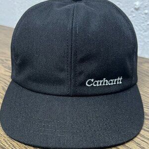 Size L Vintage Carhartt Fitted Hat W/ Earflaps. Insulated Nylon Cap Model A85BLK